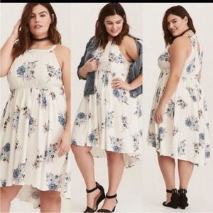 Torrid High Low Floral Summer Dress Size 4